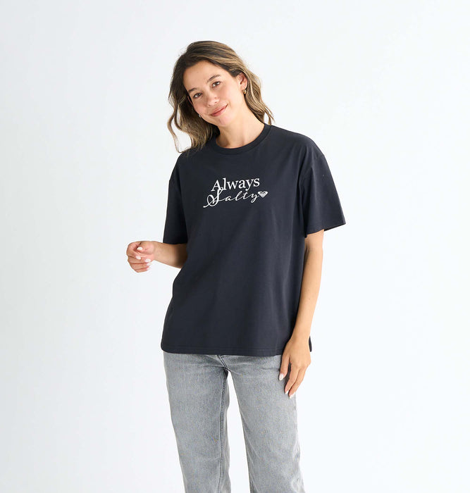 【OUTLET】Roxy ALWAYS SALTY ウィメンズ 半袖Tシャツ ティーシャツ 接触冷感 オーバーサイズ 暑さ対策