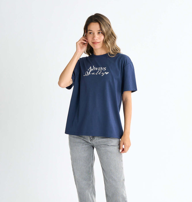 【OUTLET】Roxy ALWAYS SALTY ウィメンズ 半袖Tシャツ ティーシャツ 接触冷感 オーバーサイズ 暑さ対策