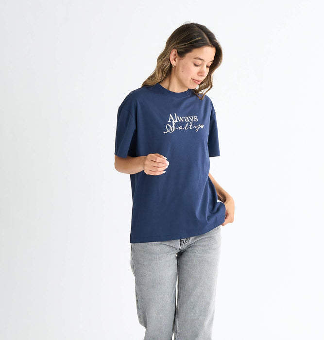 【OUTLET】Roxy ALWAYS SALTY ウィメンズ 半袖Tシャツ ティーシャツ 接触冷感 オーバーサイズ 暑さ対策