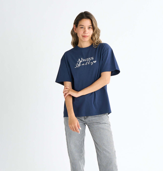 【OUTLET】Roxy ALWAYS SALTY ウィメンズ 半袖Tシャツ ティーシャツ 接触冷感 オーバーサイズ 暑さ対策