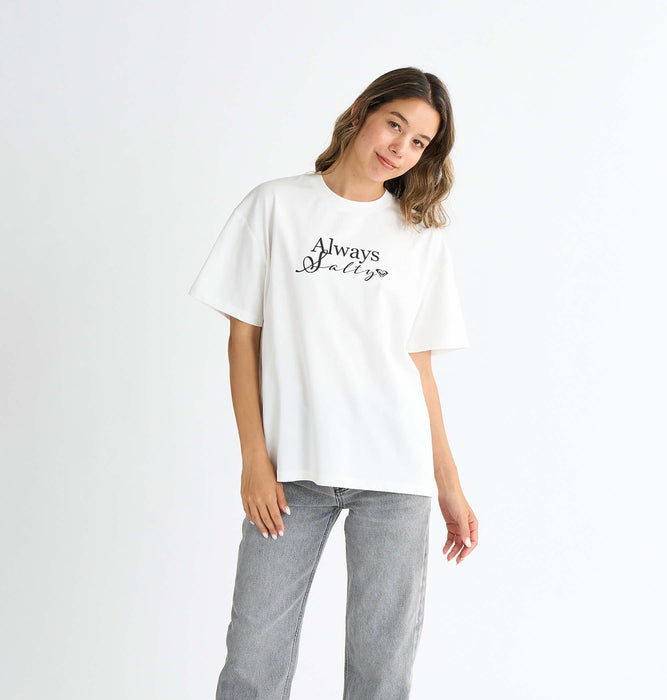 【OUTLET】Roxy ALWAYS SALTY ウィメンズ 半袖Tシャツ ティーシャツ 接触冷感 オーバーサイズ 暑さ対策