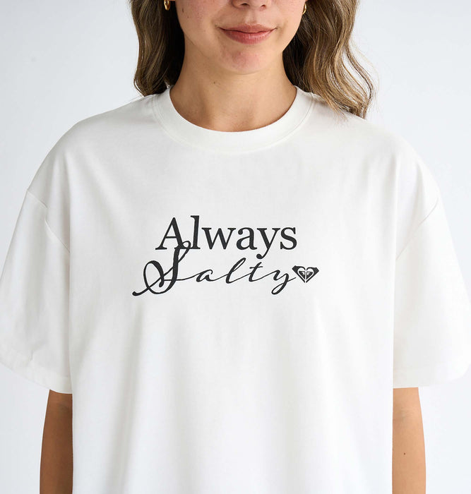 【OUTLET】Roxy ALWAYS SALTY ウィメンズ 半袖Tシャツ ティーシャツ 接触冷感 オーバーサイズ 暑さ対策