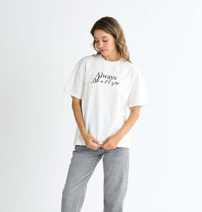 【OUTLET】Roxy ALWAYS SALTY ウィメンズ 半袖Tシャツ ティーシャツ 接触冷感 オーバーサイズ 暑さ対策