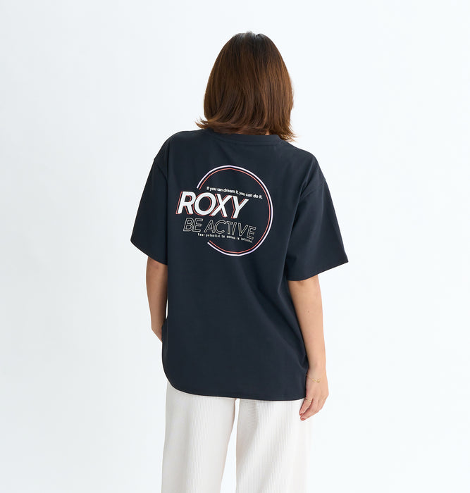 【OUTLET】Roxy Fitness BE ACTIVE TEE ウィメンズ フィットネス 半袖Tシャツ 速乾・UVカット機能<2025FW ACTIVE BY NATURE COLLECTION>
