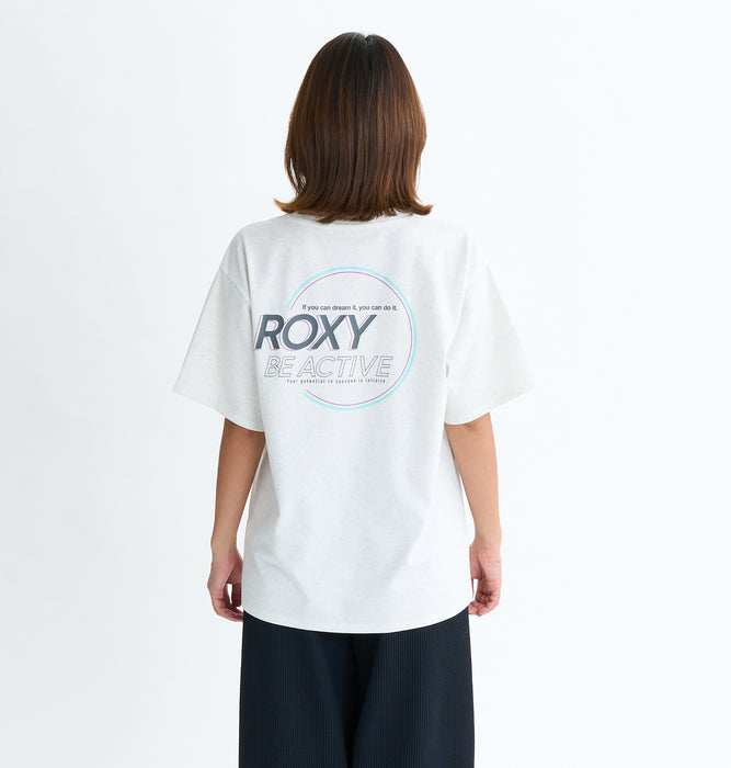 【OUTLET】Roxy Fitness BE ACTIVE TEE ウィメンズ フィットネス 半袖Tシャツ 速乾・UVカット機能<2025FW ACTIVE BY NATURE COLLECTION>