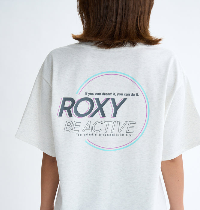 【OUTLET】Roxy Fitness BE ACTIVE TEE ウィメンズ フィットネス 半袖Tシャツ 速乾・UVカット機能<2025FW ACTIVE BY NATURE COLLECTION>