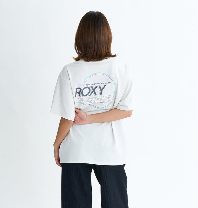 【OUTLET】Roxy Fitness BE ACTIVE TEE ウィメンズ フィットネス 半袖Tシャツ 速乾・UVカット機能<2025FW ACTIVE BY NATURE COLLECTION>