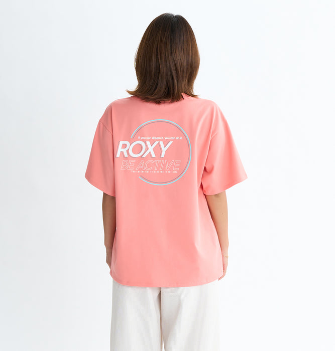 【OUTLET】Roxy Fitness BE ACTIVE TEE ウィメンズ フィットネス 半袖Tシャツ 速乾・UVカット機能<2025FW ACTIVE BY NATURE COLLECTION>