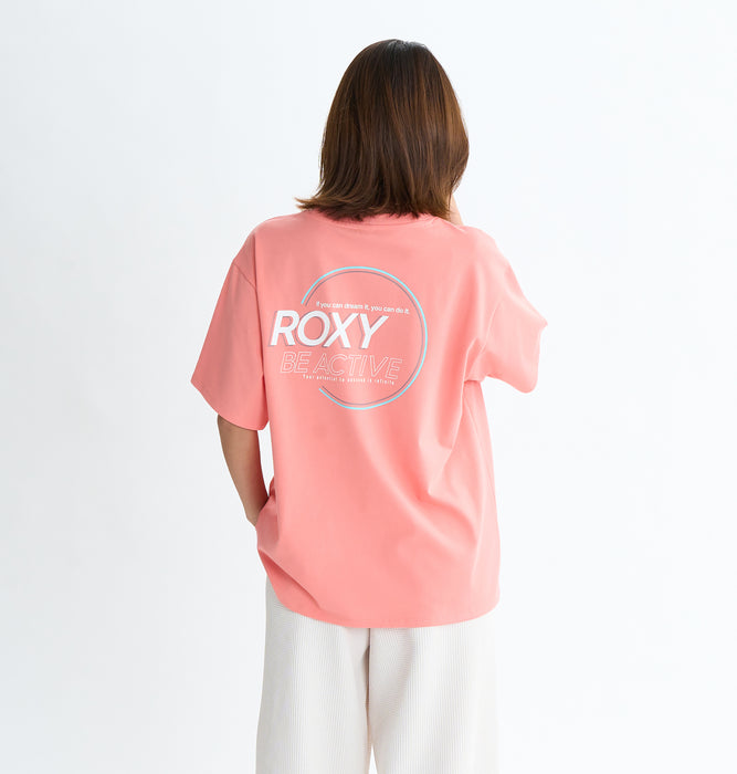 【OUTLET】Roxy Fitness BE ACTIVE TEE ウィメンズ フィットネス 半袖Tシャツ 速乾・UVカット機能<2025FW ACTIVE BY NATURE COLLECTION>