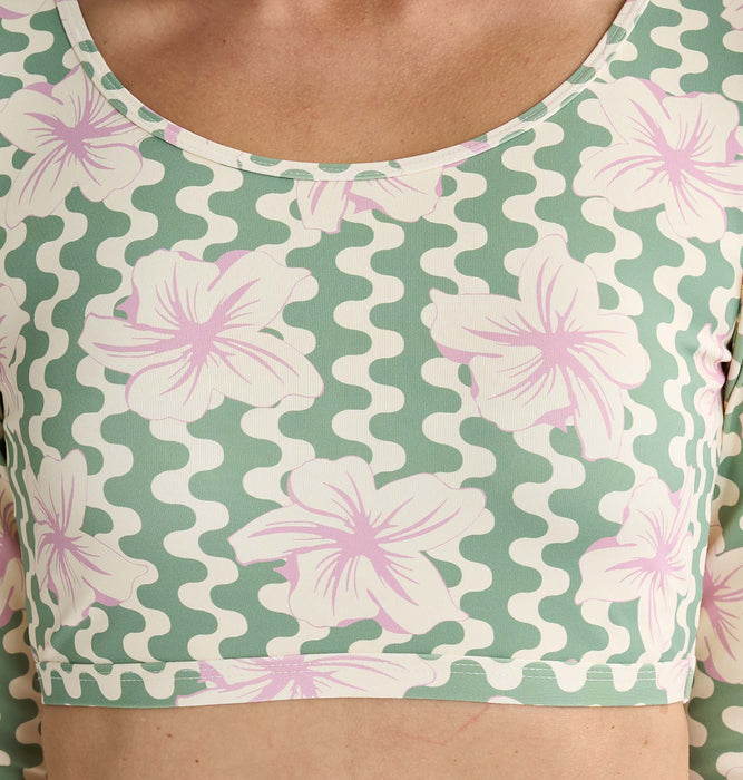 Roxy PARTY WAVES L/S BIKINI ウィメンズ 長袖ラッシュガード ボトムセット
