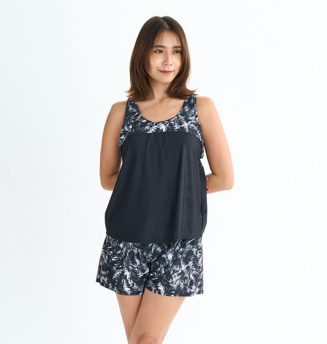 【OUTLET】Roxy Fitness KEEP SMILING ウィメンズ フィットネス水着 水陸両用 めくれ防止