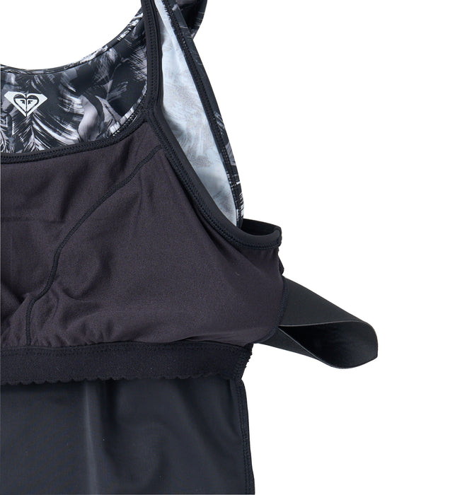 【OUTLET】Roxy Fitness KEEP SMILING ウィメンズ フィットネス水着 水陸両用 めくれ防止