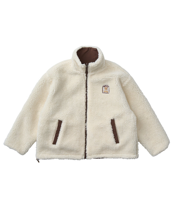 Roxy MINI CHEER UP キッズ ボア リバーシブルジャケット 撥水加工