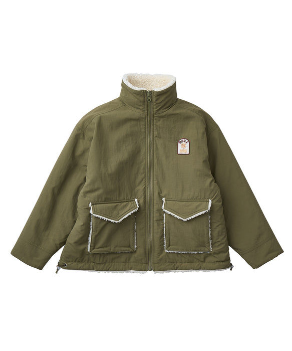 Roxy MINI CHEER UP キッズ ボア リバーシブルジャケット 撥水加工