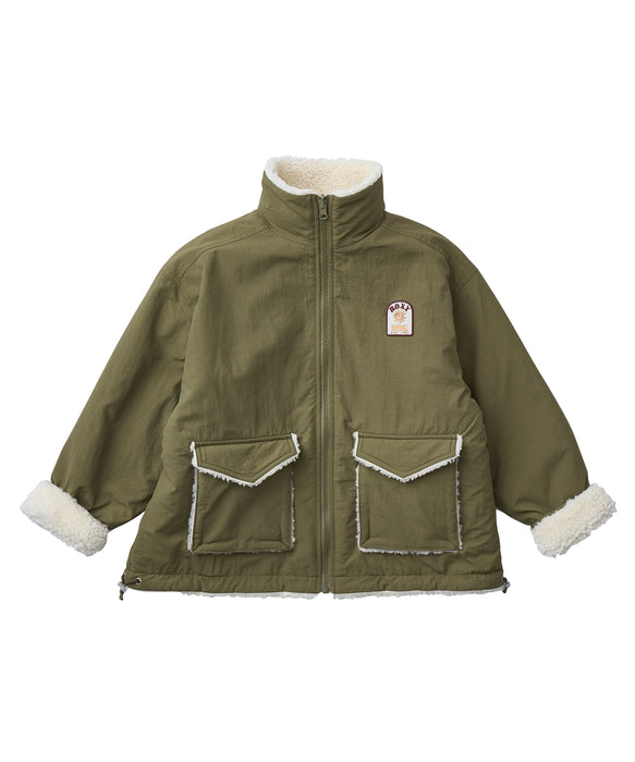 Roxy MINI CHEER UP キッズ ボア リバーシブルジャケット 撥水加工