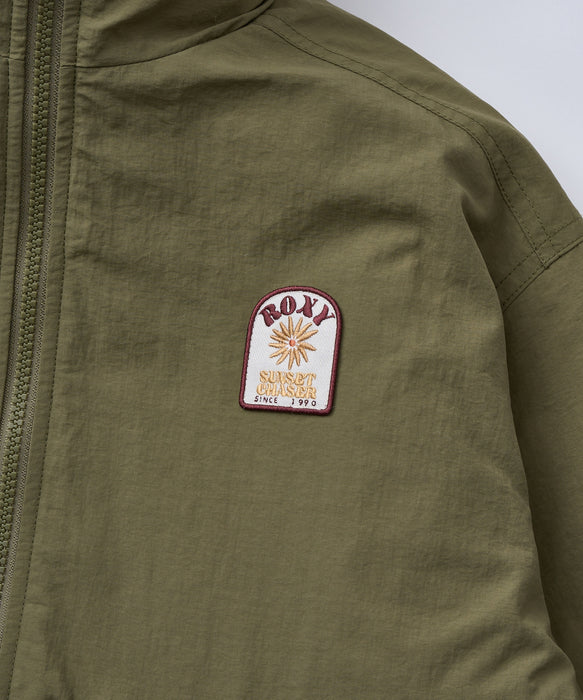 Roxy MINI CHEER UP キッズ ボア リバーシブルジャケット 撥水加工