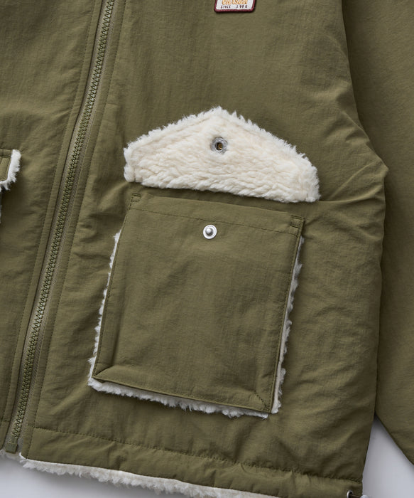 Roxy MINI CHEER UP キッズ ボア リバーシブルジャケット 撥水加工