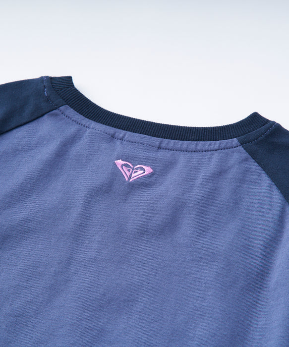 Roxy MINI ROXY HEART WAVE RAGLAN TEE キッズ ラグランスリーブ 長袖Tシャツ