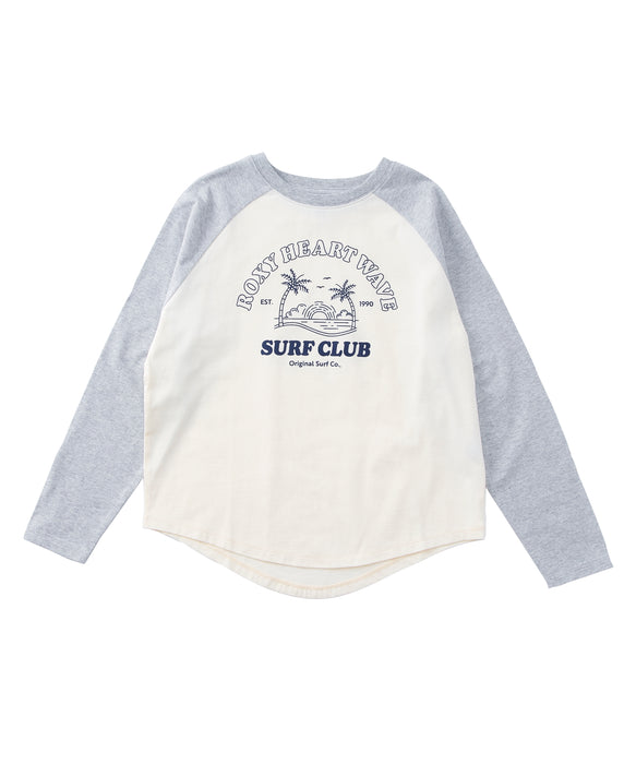 Roxy MINI ROXY HEART WAVE RAGLAN TEE キッズ ラグランスリーブ 長袖Tシャツ