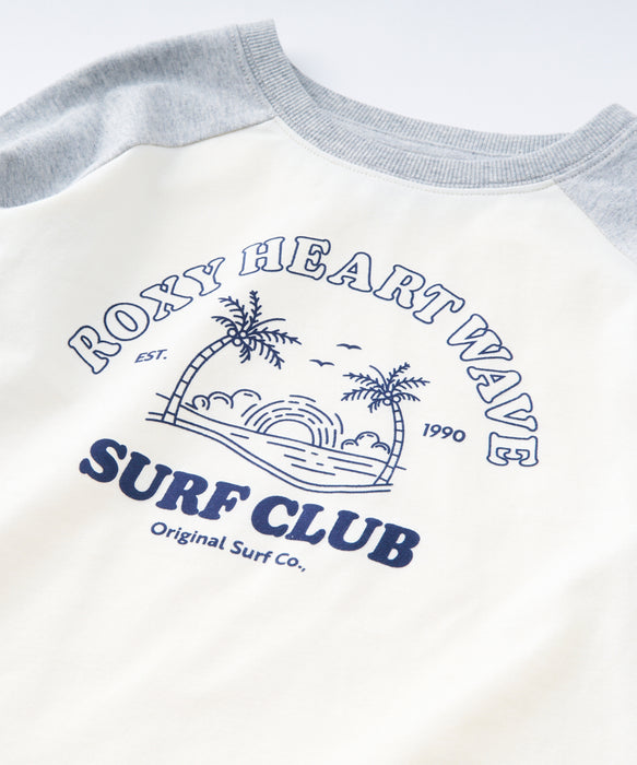 Roxy MINI ROXY HEART WAVE RAGLAN TEE キッズ ラグランスリーブ 長袖Tシャツ