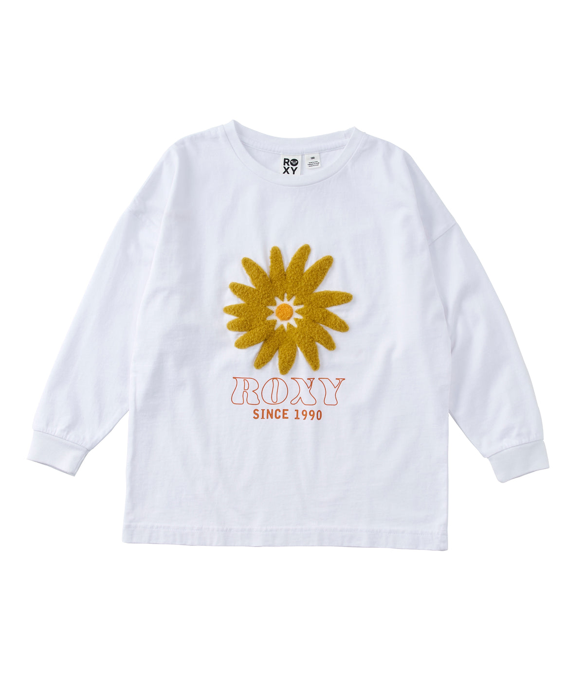 モリシー様 Roxy MINI BELLIS S/STEE キッズ フラワーモチーフ 長袖Tシャツ 袖口
