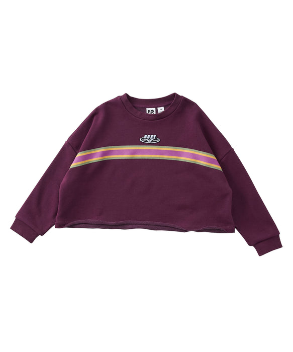 Roxy MINI HORIZON キッズ ドロップショルダートップス 丈短め