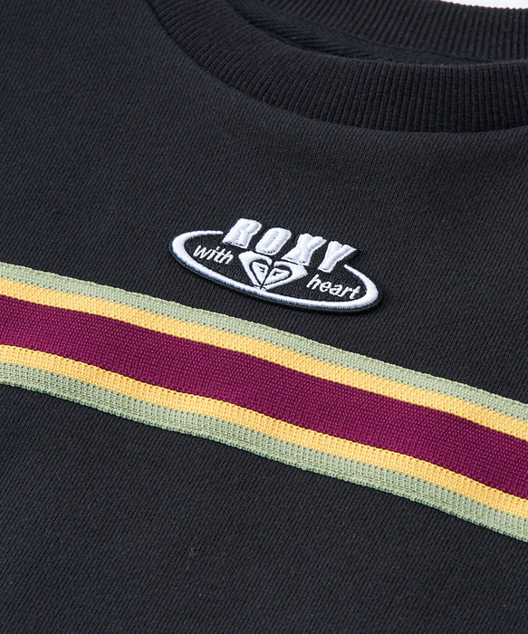 Roxy MINI HORIZON キッズ ドロップショルダートップス 丈短め