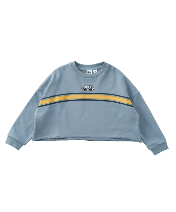 Roxy MINI HORIZON キッズ ドロップショルダートップス 丈短め