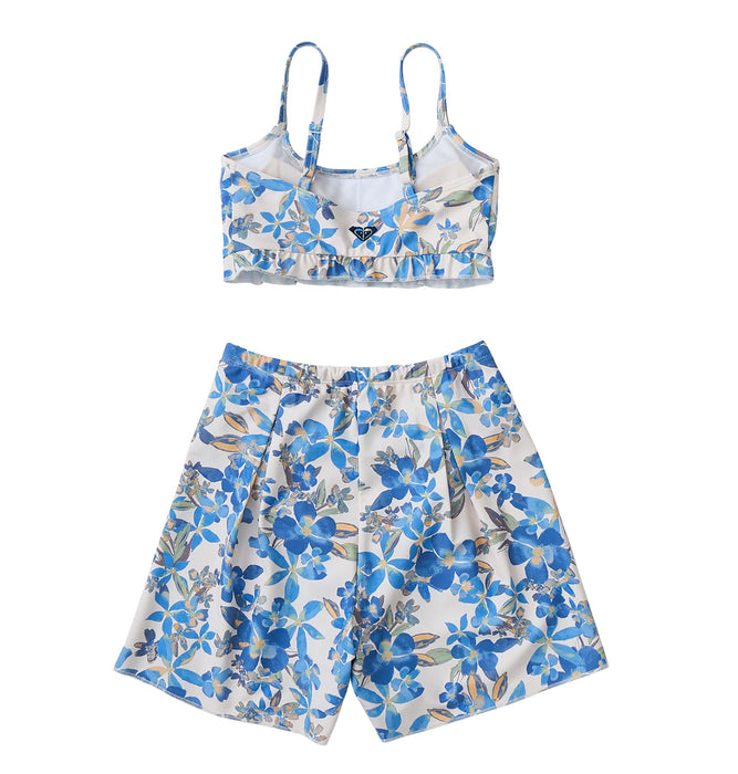 Roxy MINI ARTSY FLORAL キッズ ラッシュTシャツ付き 水着 3点セット
