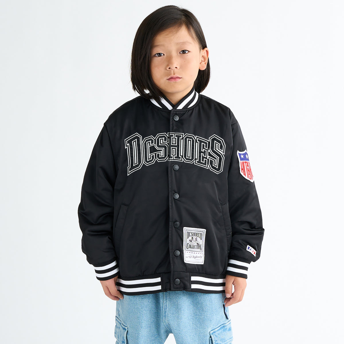 DC Shoes子ども用 ブラックジャケットセット 12/L JP_yjk251521_blk_01_1200x1200_