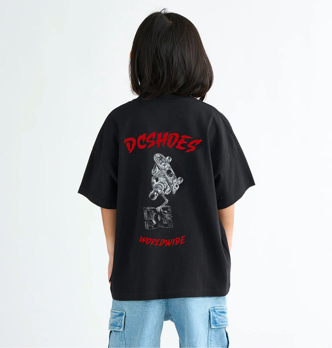 【OUTLET】DC Shoes 25 KD SKATE SKULL SS キッズ トップス Tシャツ