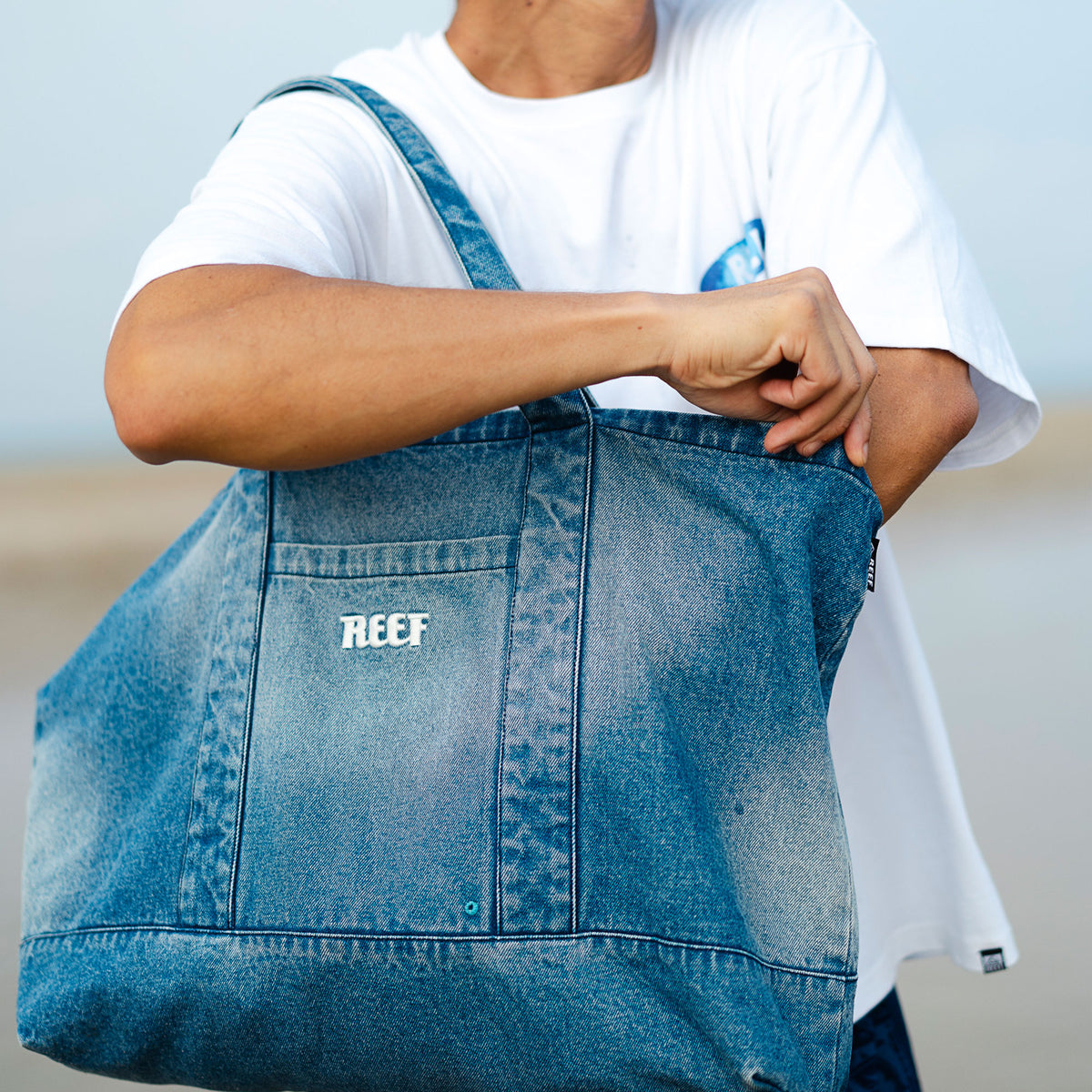 OUTLET】REEF BLUE BAG デニム トートバッグ 【2026年夏モデル】