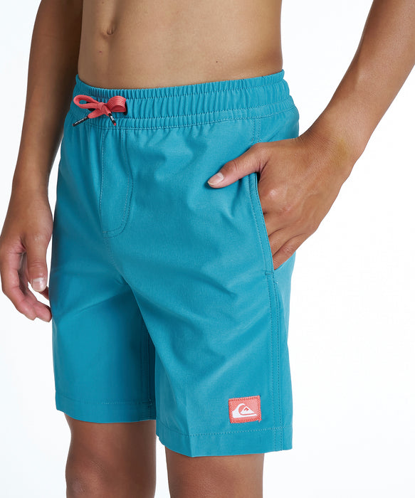 QUIKSILVER キッズ SOLID VOLLEY YOUTH 16NB ボードショーツ 【2026年夏モデル】 GRN / 160