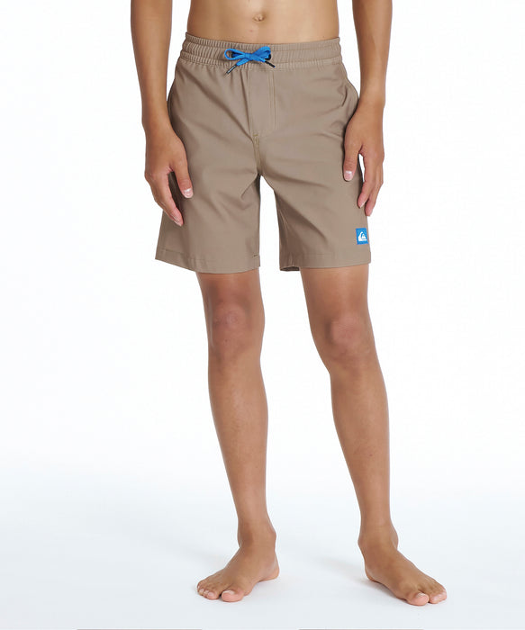 QUIKSILVER キッズ SOLID VOLLEY YOUTH 16NB ボードショーツ 【2026年夏モデル】 KHA / 160