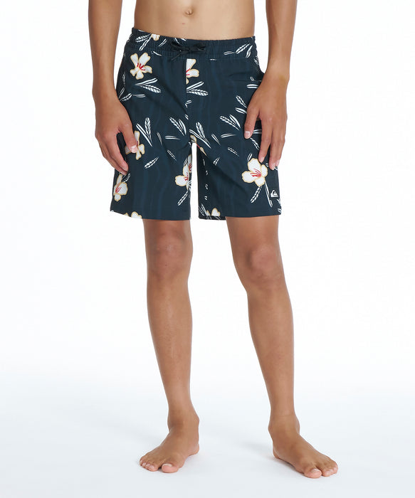 QUIKSILVER キッズ BOTANICAL VOLLEY YOUTH 16NB ボードショーツ 【2026年夏モデル】 BLK / 160
