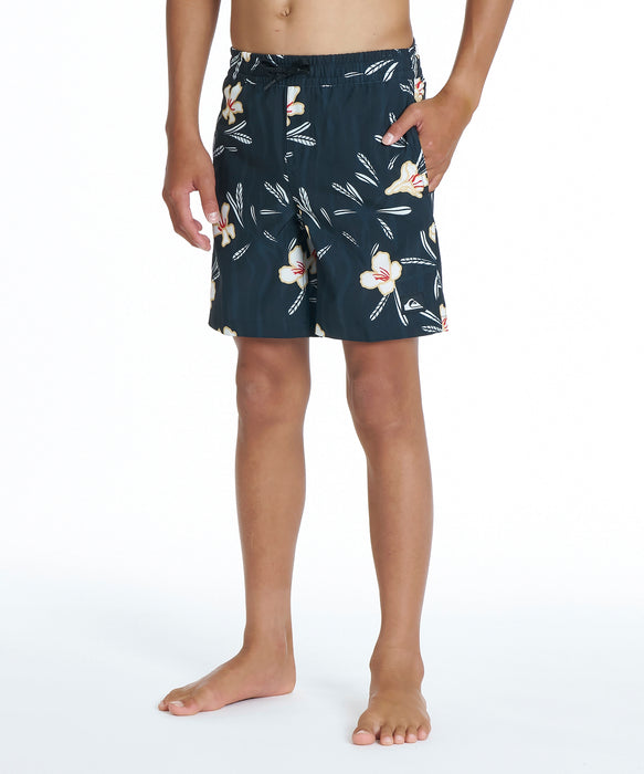 QUIKSILVER キッズ BOTANICAL VOLLEY YOUTH 16NB ボードショーツ 【2026年夏モデル】 BLK / 160