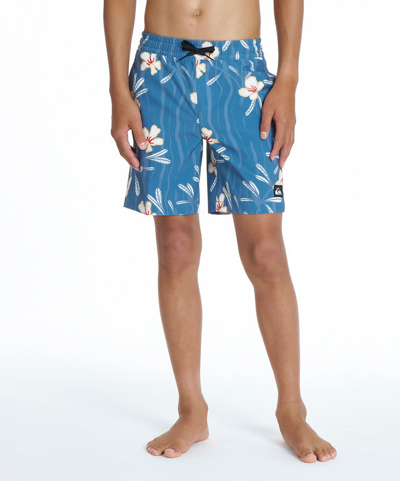 QUIKSILVER キッズ BOTANICAL VOLLEY YOUTH 16NB ボードショーツ 【2026年夏モデル】 BLU / 160