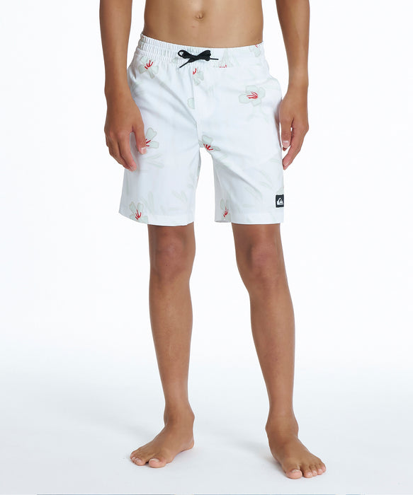 QUIKSILVER キッズ BOTANICAL VOLLEY YOUTH 16NB ボードショーツ 【2026年夏モデル】 WHT / 160