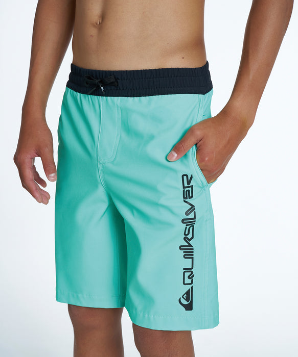 QUIKSILVER キッズ COLOR BLOCK VOLLEY YOUTH 17NB ボードショーツ 【2026年夏モデル】 TBL / 160