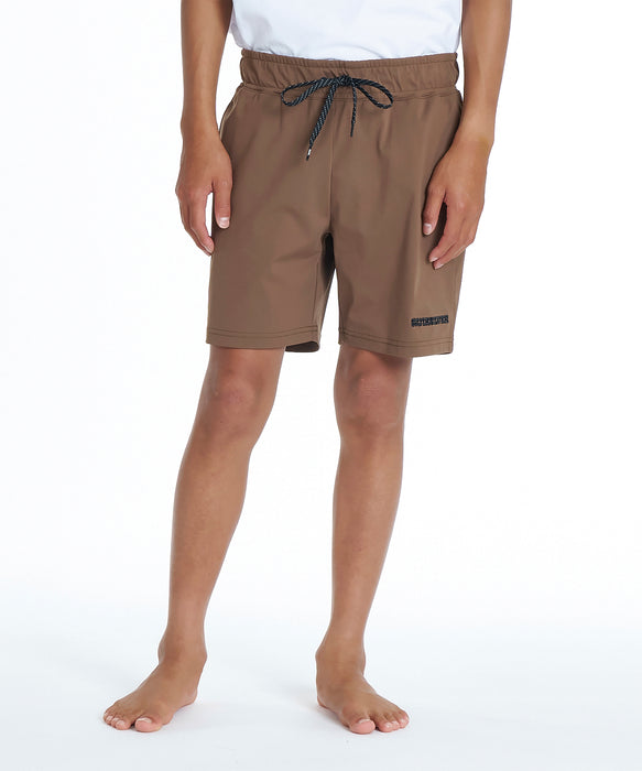 QUIKSILVER キッズ SIGN BAGGY SHORTS YOUTH ショートパンツ 接触冷感 速乾 UPF50+ 4WAYストレッチ【2026年夏モデル】