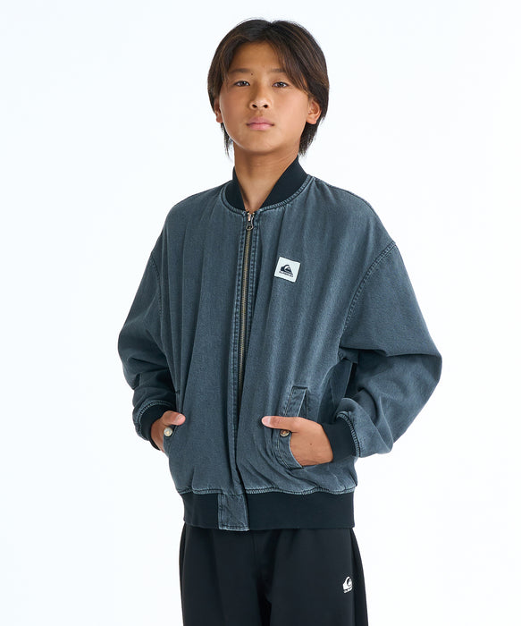 QUIKSILVER キッズ DENIM WASH MA JACKET ジャケット 【2026年春夏モデル】 GRY / 160