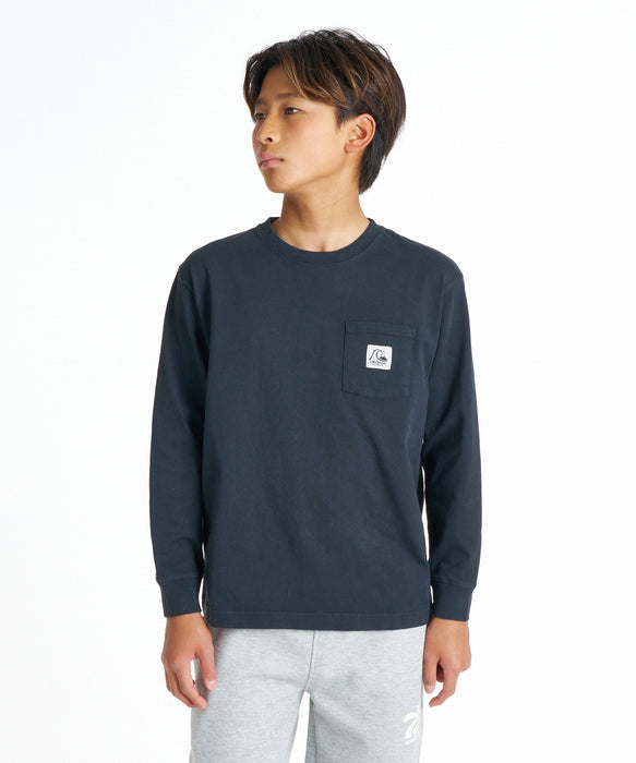 QUIKSILVER キッズ DNA POCKET LT YOUTH ロンT 【2026年秋冬モデル】 BLK / 160