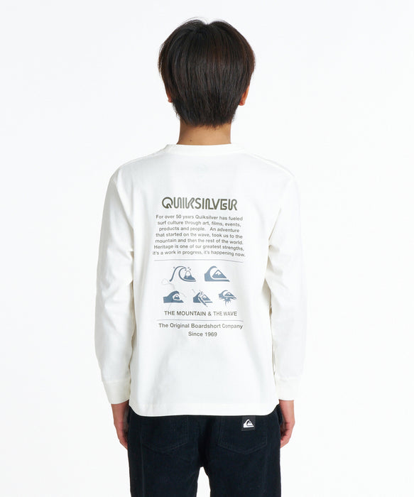 QUIKSILVER キッズ DNA POCKET LT YOUTH ロンT 【2026年秋冬モデル】 WHT / 160