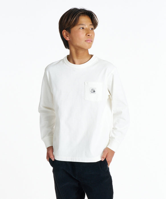 QUIKSILVER キッズ DNA POCKET LT YOUTH ロンT 【2026年秋冬モデル】 WHT / 160