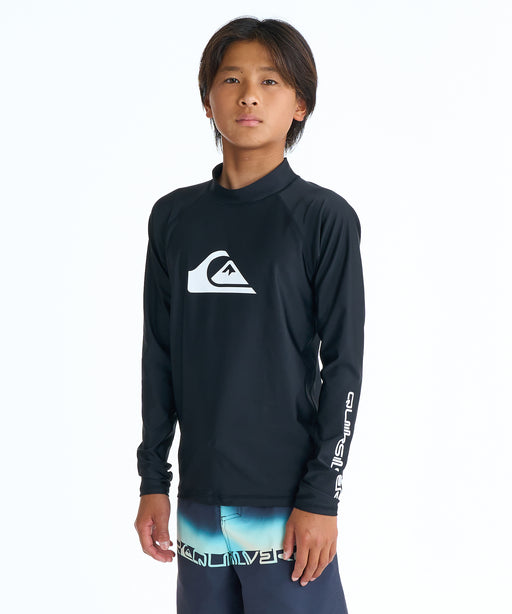 QUIKSILVER キッズ ALL TIME LR YOUTH 長袖ラッシュガード 【2026年春夏モデル】 BLK1 / 160