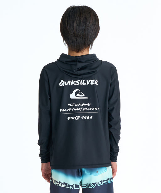 QUIKSILVER キッズ HAND DRAWN HOODIE YO 長袖ラッシュガード 【2026年春夏モデル】 BLK / 160