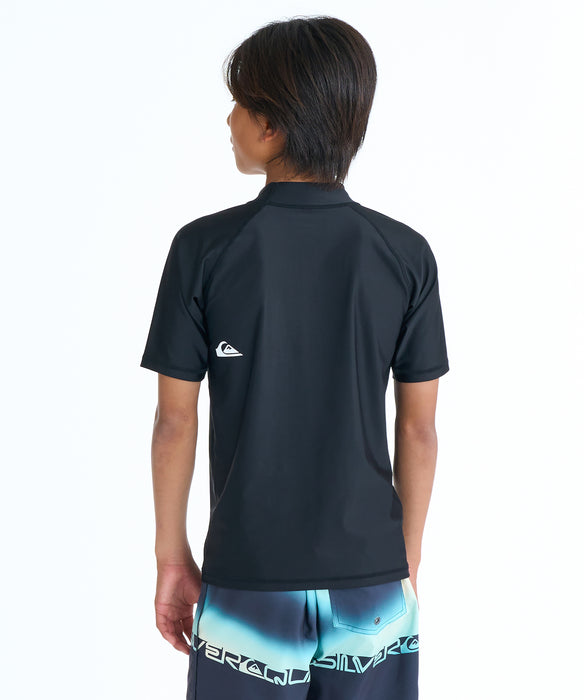 QUIKSILVER キッズ・ユース OMNI SR YOUTH ハイネック半袖ラッシュ