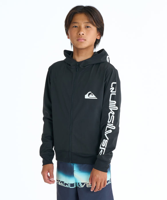 QUIKSILVER キッズ OMNI MW ZIP HOODIE Y ジップラッシュガード 【2026年春夏モデル】 BLK / 160