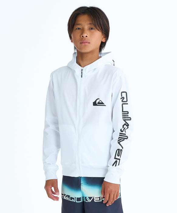 QUIKSILVER キッズ OMNI MW ZIP HOODIE Y ジップラッシュガード 【2026年春夏モデル】 WHT / 160