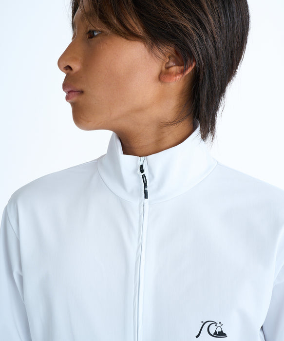 QUIKSILVER キッズ CHECKER ZIP YOUTH ジップラッシュガード 【2026年春夏モデル】 WHT / 160